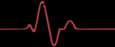 Electrocardiogram Heartbeat Waveform PNG with transparent background