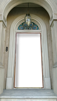 Elegant Archway Entrance Door PNG image with a transparent background, free high-resolution download