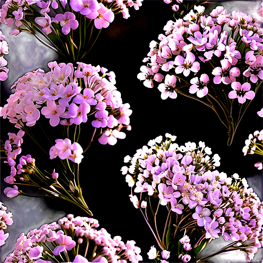 Elegant Babys Breath Floral Arrangement Png Sso61