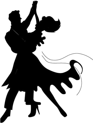 Elegant Ballroom Dance Silhouette