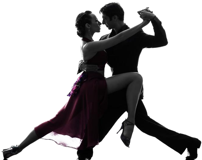 Elegant Ballroom Dance Silhouette