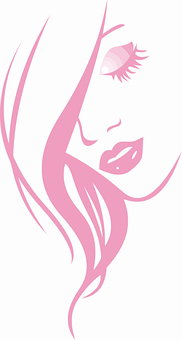 Elegant Beauty Profile Vector PNG with transparent background