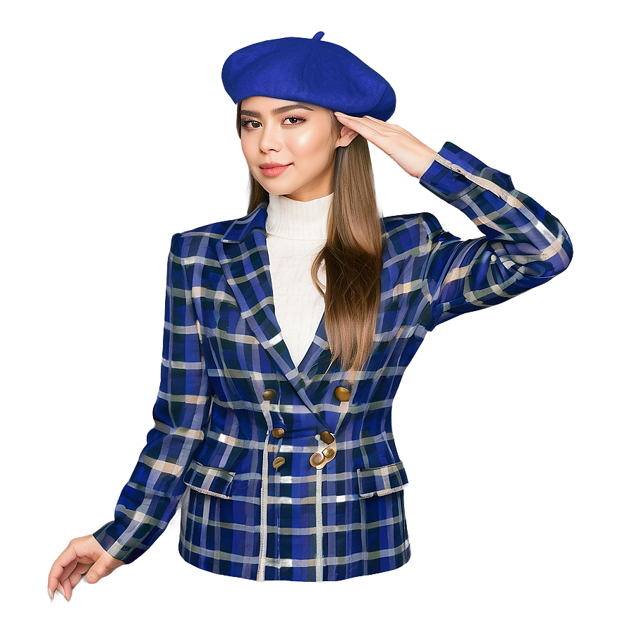 Elegant Beret Outfit Png Ddr62