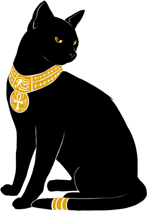 Elegant Black Cat Illustration