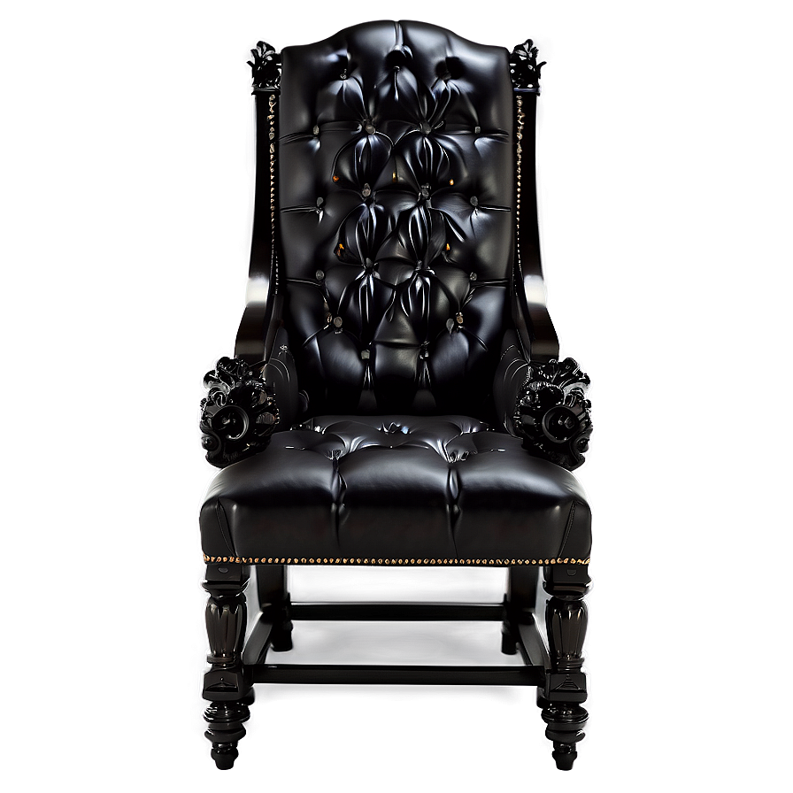 Elegant Black Chair Png Xii33