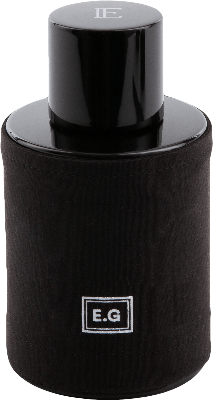 Elegant Black Cologne Bottle PNG with transparent background