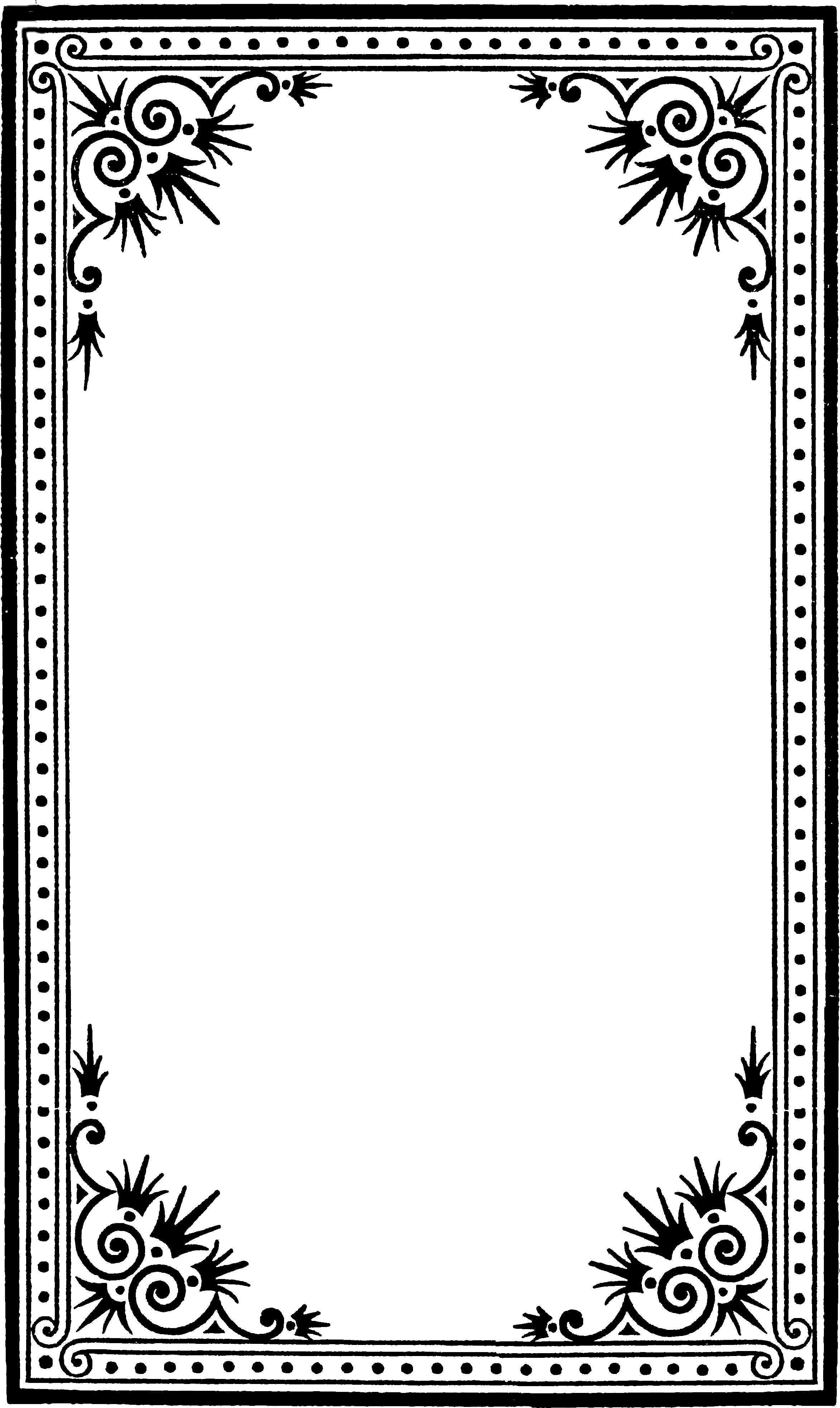 Elegant Black Decorative Frame PNG image with a transparent background, free high-resolution download