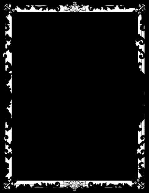 Filigree Border Png - Black And White Abstract Border, Transparent Png PNG image with a transparent background, free high-resolution download