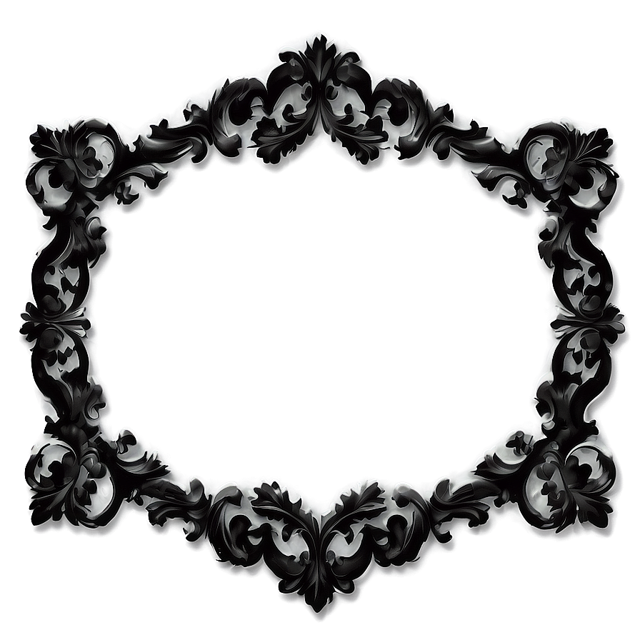 Elegant Black Frame PNG 31 PNG image with a transparent background, free high-resolution download