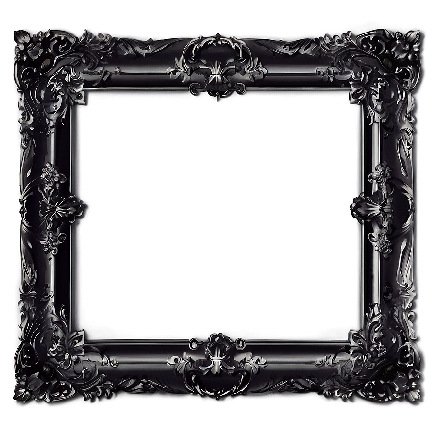 Elegant Black Frame PNG vax75 PNG image with a transparent background, free high-resolution download