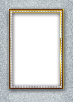 Elegant Black Frameon Wall PNG with transparent background
