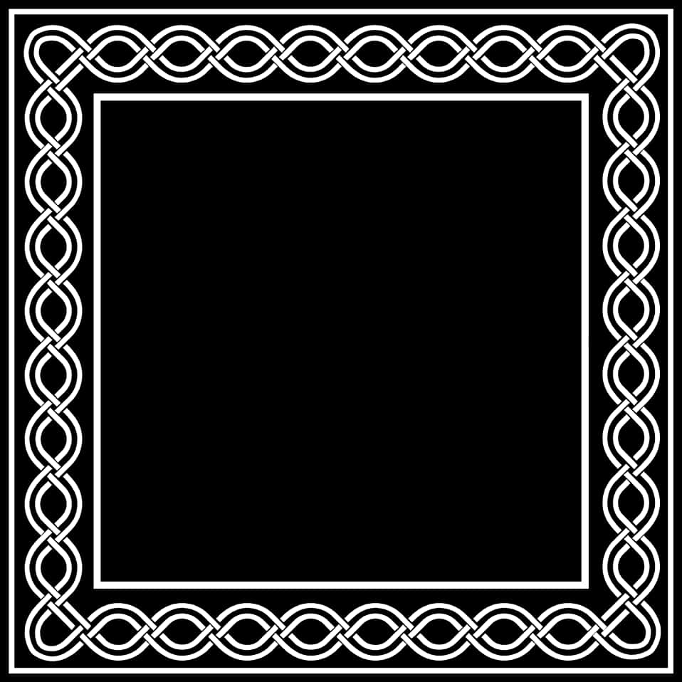 Elegant Black Framewith Chain Pattern