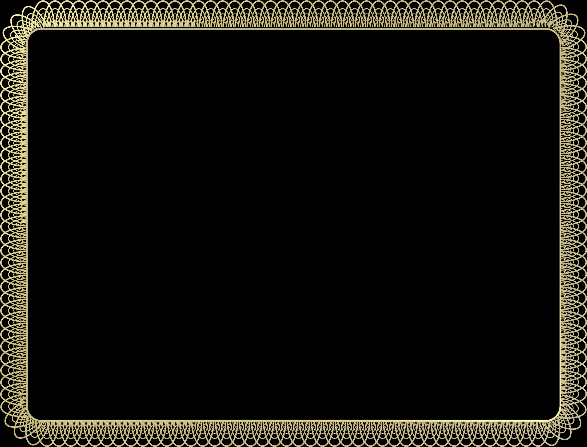 Elegant Black Gold Certificate Border