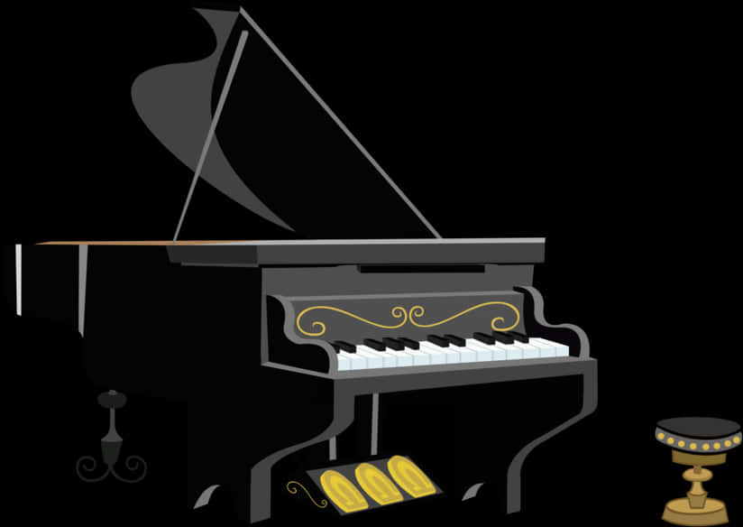 Grand Piano Musical Instruments Musical Keyboard - Piano Vector Png, Transparent Png PNG with transparent background