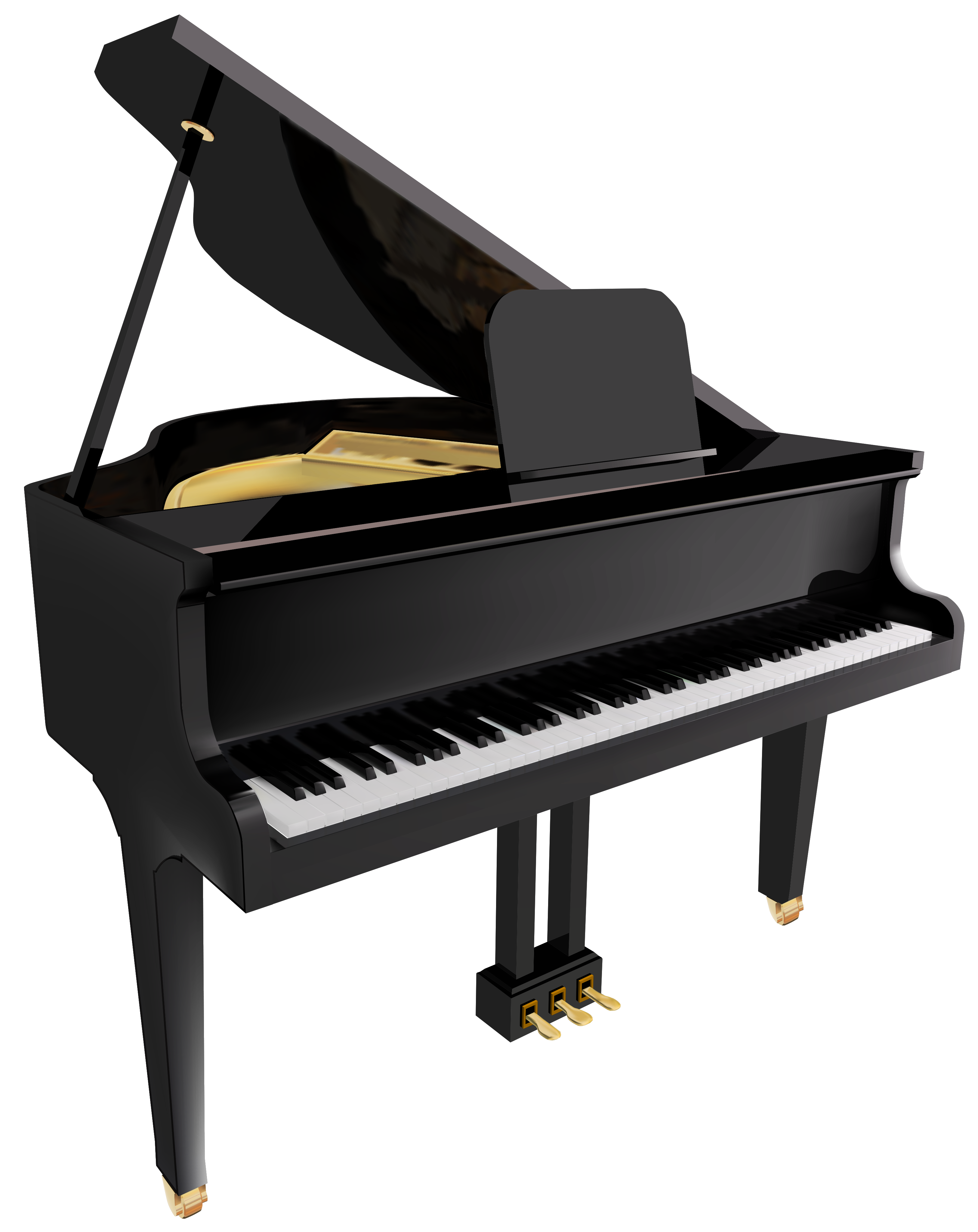 Elegant Black Grand Piano