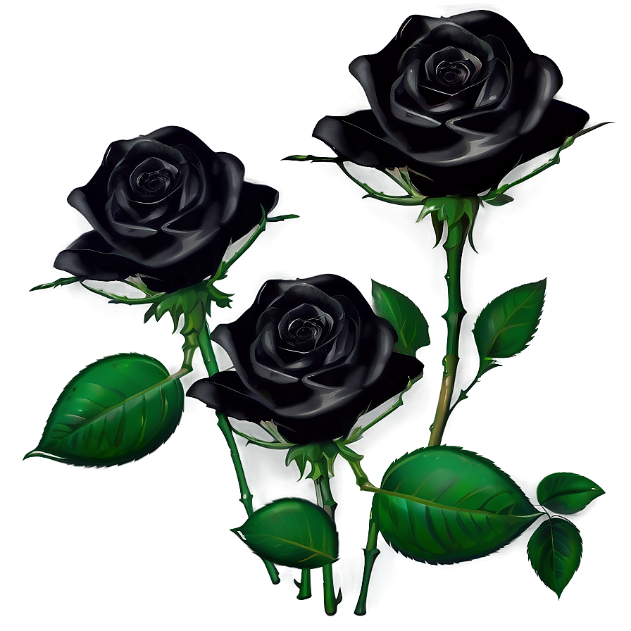 Elegant Black Roses PNG 56 PNG image with a transparent background, free high-resolution download