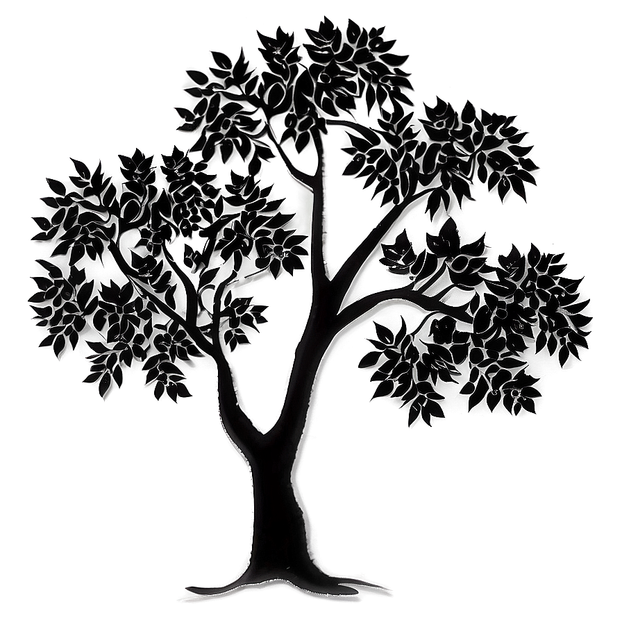 Elegant Black Tree Drawing Png Tki5