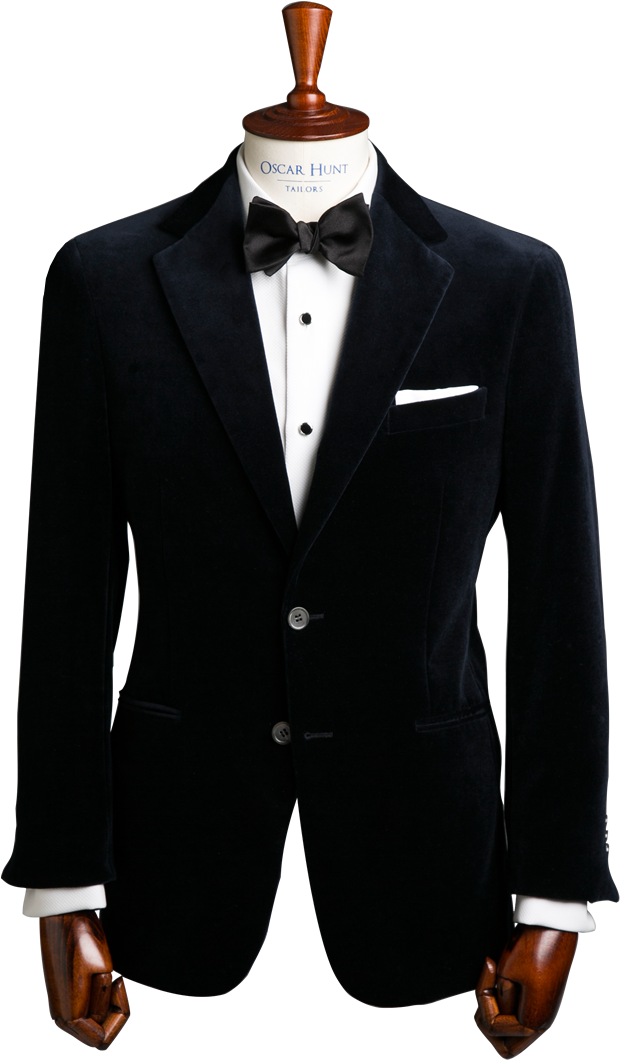 Midnight Navy Velvet Jacket - Institchu Black Tuxedo, HD Png Download PNG with transparent background