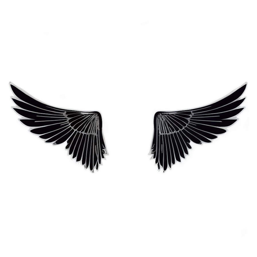 Elegant Black Wings Illustration PNG cgs PNG with transparent background