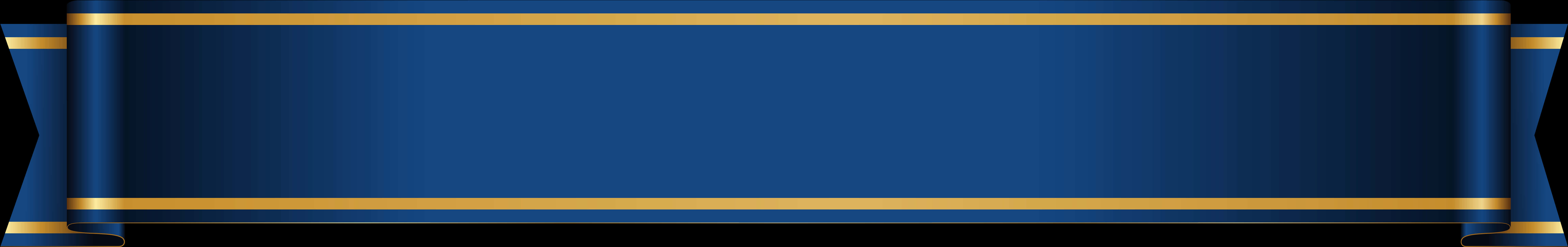 Elegant Blue Gold Banner Ribbon