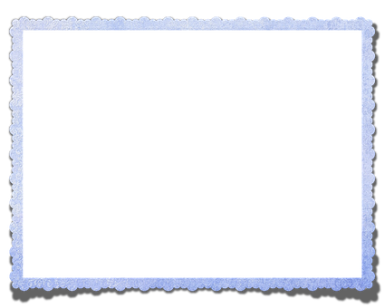Elegant Blue Lace Frame PNG with transparent background