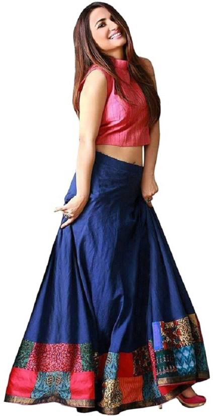 Elegant Blue Lehengawith Patchwork