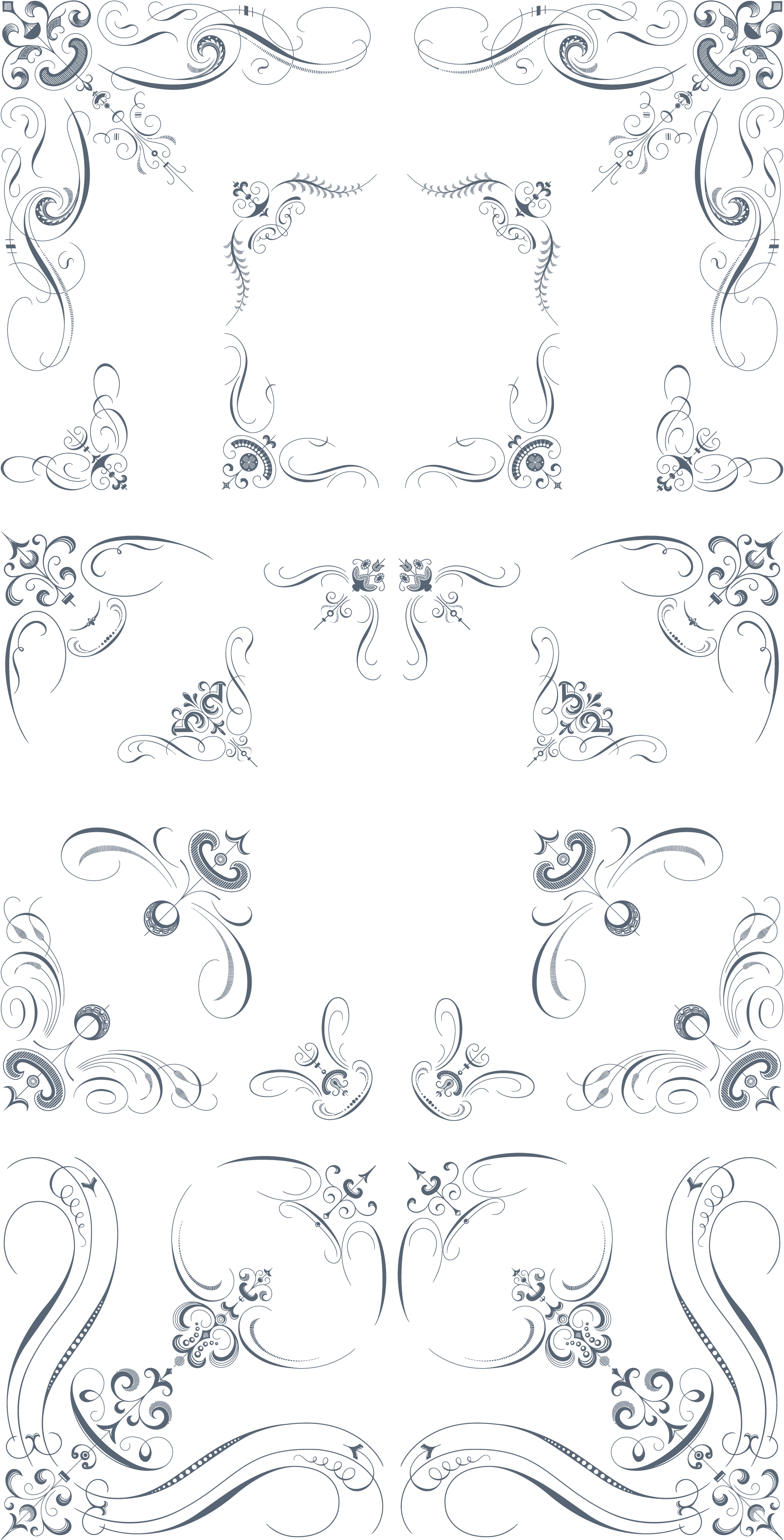 Elegant_ Blue_ Ornament_ Vector