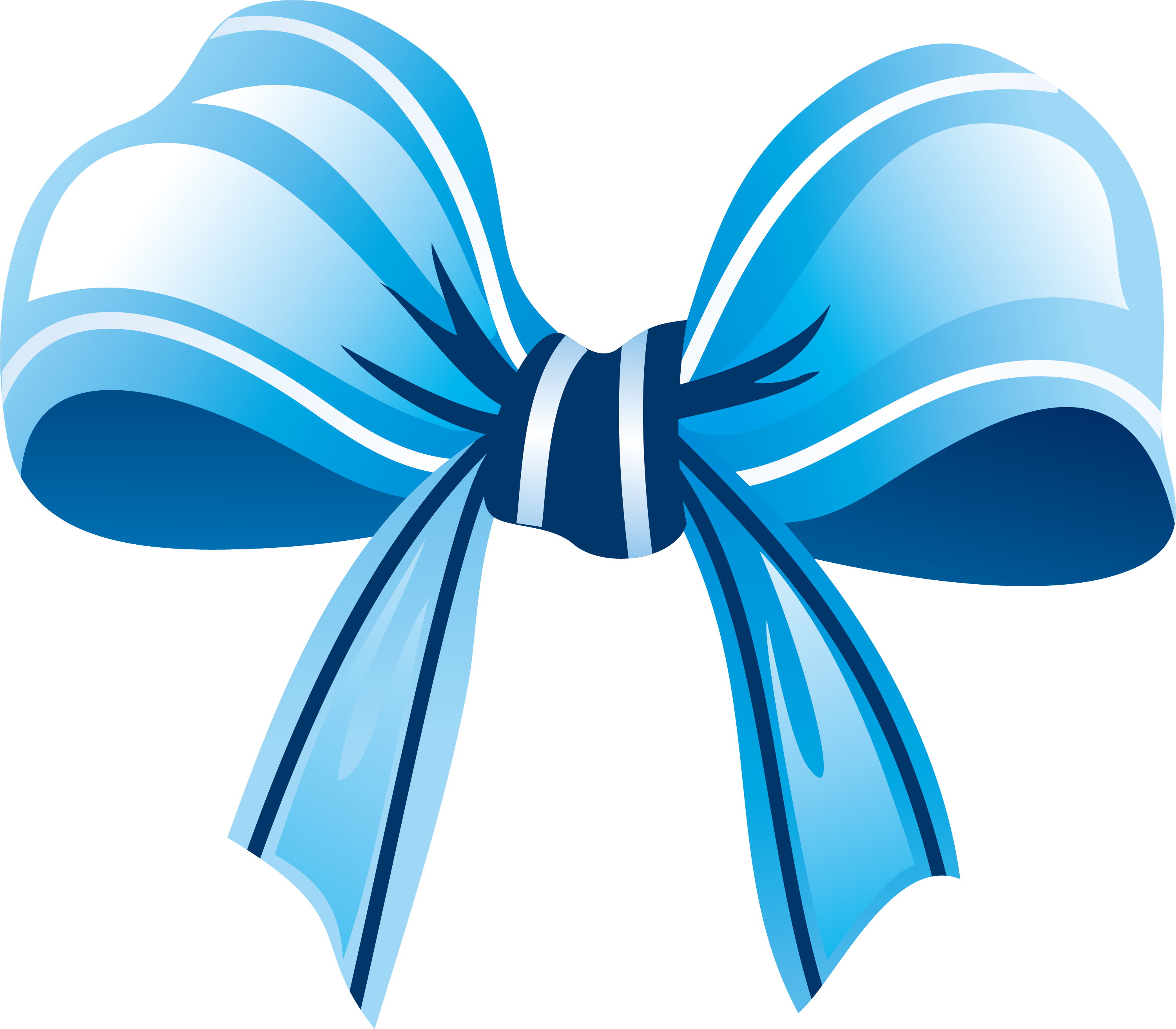 Elegant Blue Ribbon Graphic