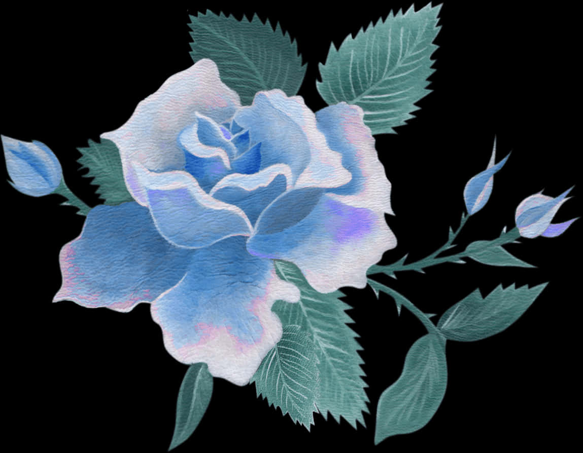 Transparent Blue Flower Png - Watercolor Blue Flower Transparent Background, Png Download PNG with transparent background