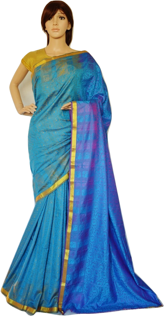 Elegant Blue Saree Mannequin