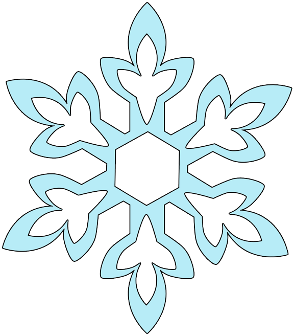 Elegant Blue Snowflake Design