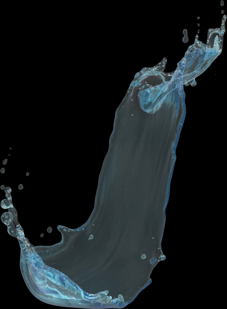 Elegant Blue Water Splash