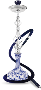 Sub-zero 30' Hookah - Blue And White Hookah PNG image with a transparent background, free high-resolution download