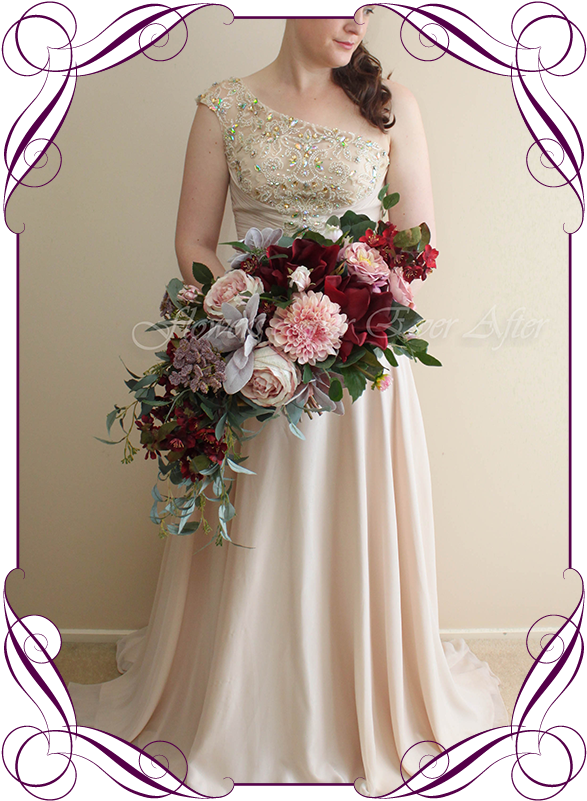 Elegant Bridal Gownand Bouquet Melbourne