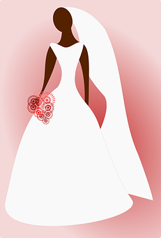 Elegant Bride Vector Illustration PNG image with a transparent background, free high-resolution download