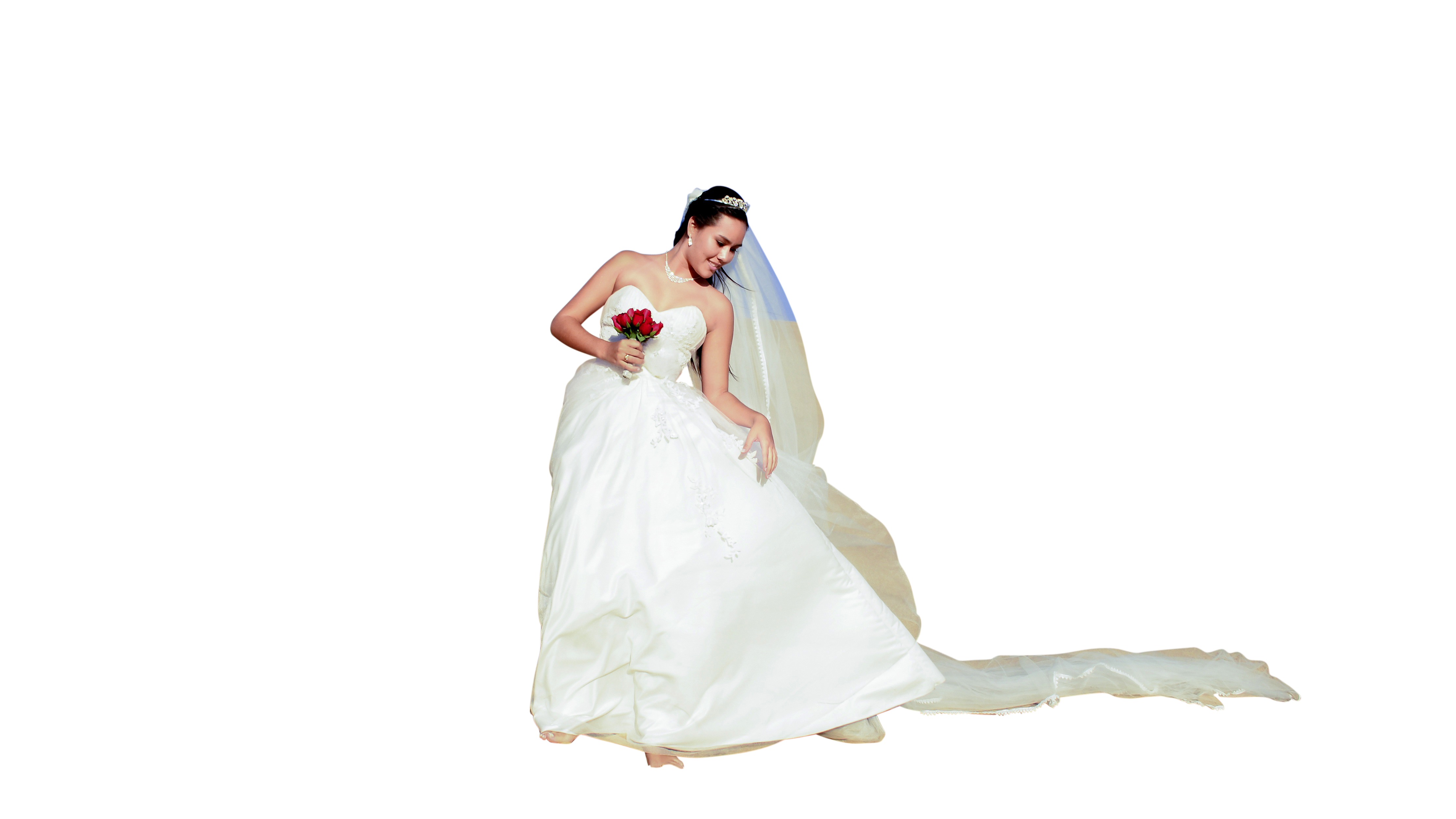 Elegant Bridein Motion PNG with transparent background