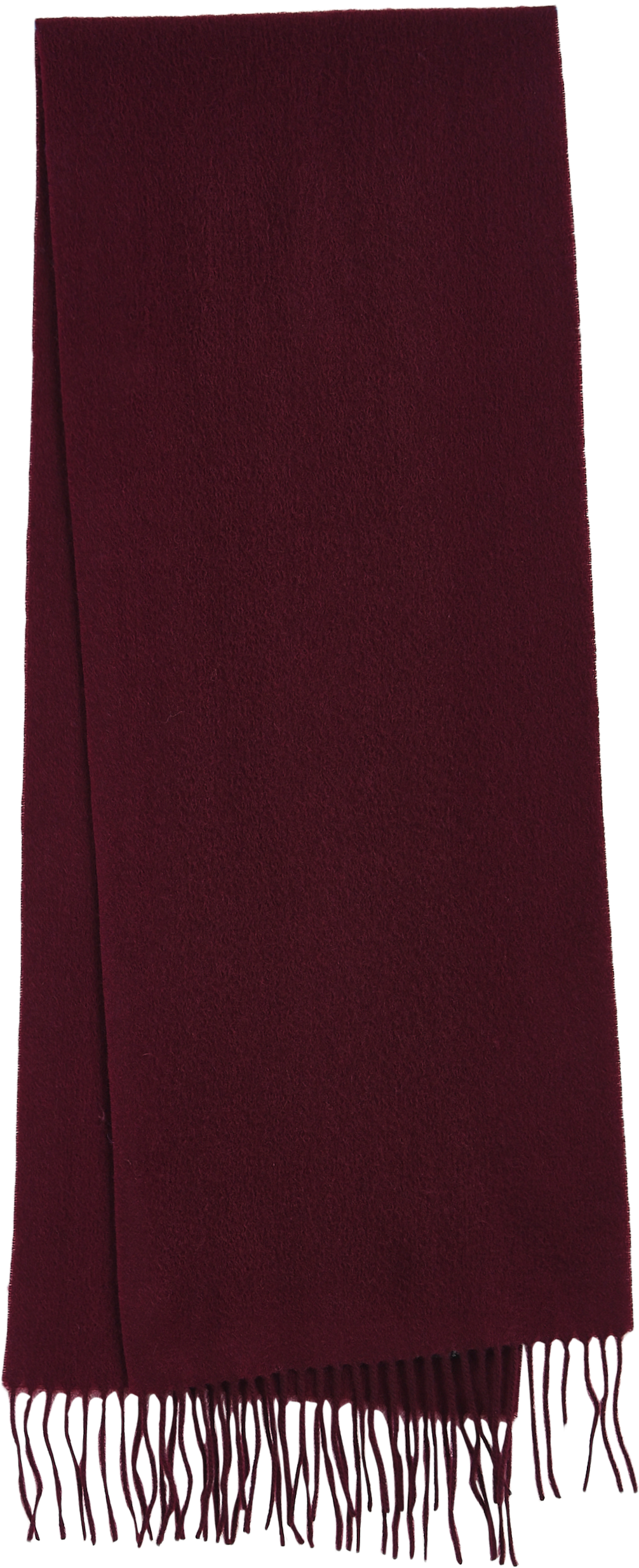 Elegant Burgundy Scarfwith Fringe PNG image with a transparent background, free high-resolution download
