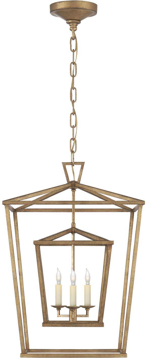 Elegant Ceiling Candle Lantern PNG with transparent background