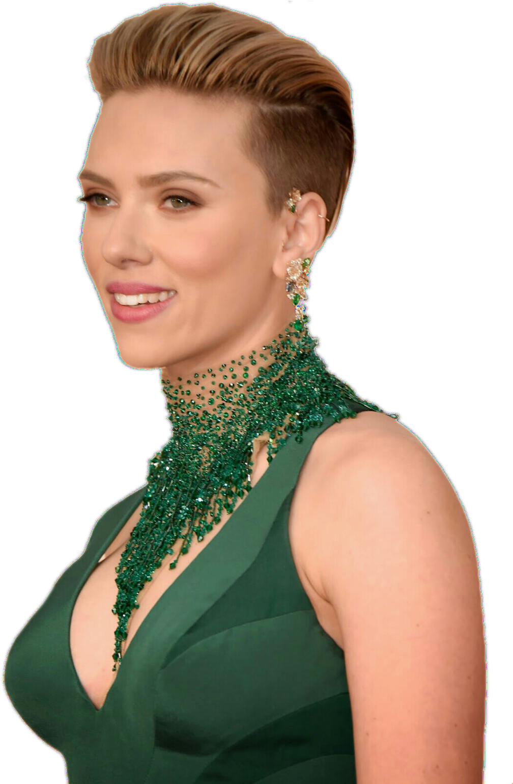 Elegant Celebrity Green Dress