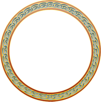 Elegant Celtic Knot Border Design PNG with transparent background