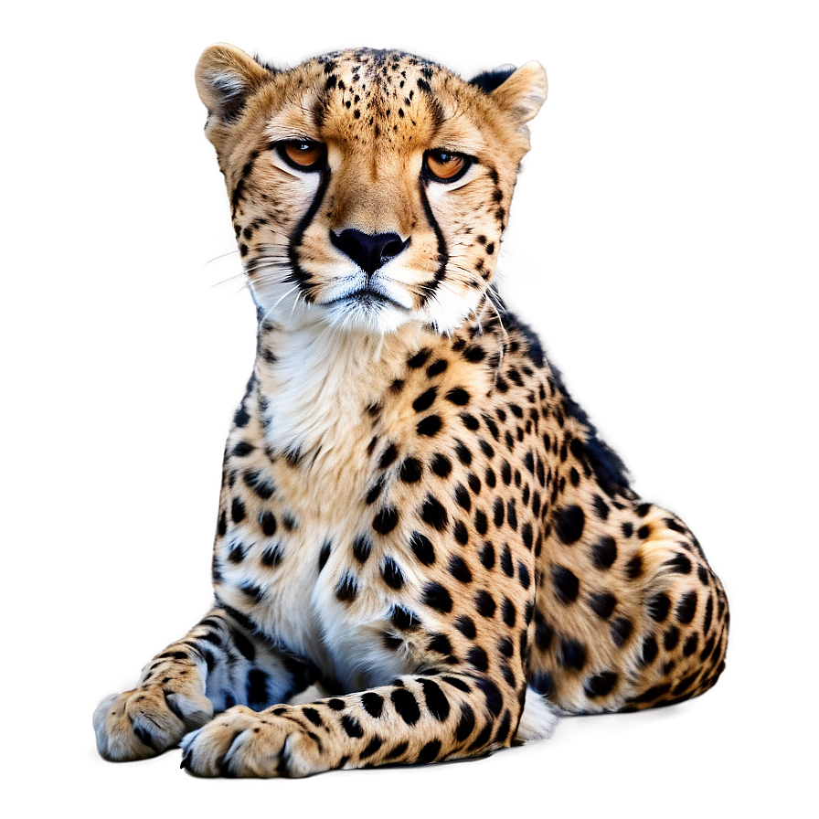 Elegant Cheetah In Repose Png Vpj