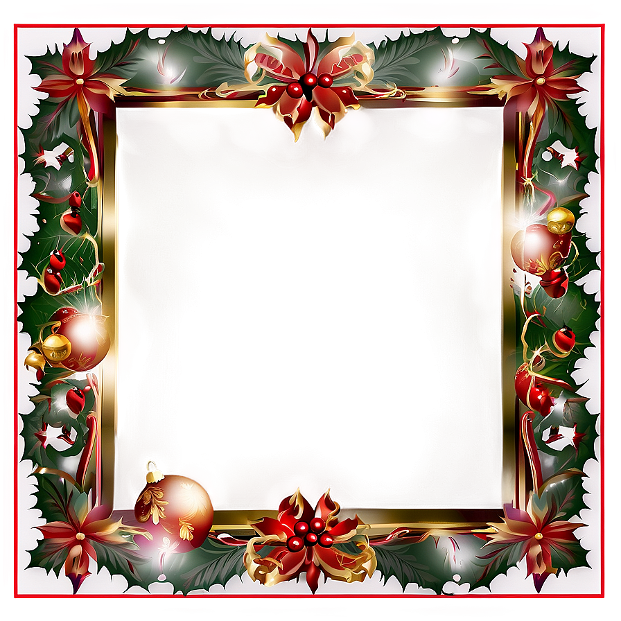 Elegant Christmas Frame Png Kqq