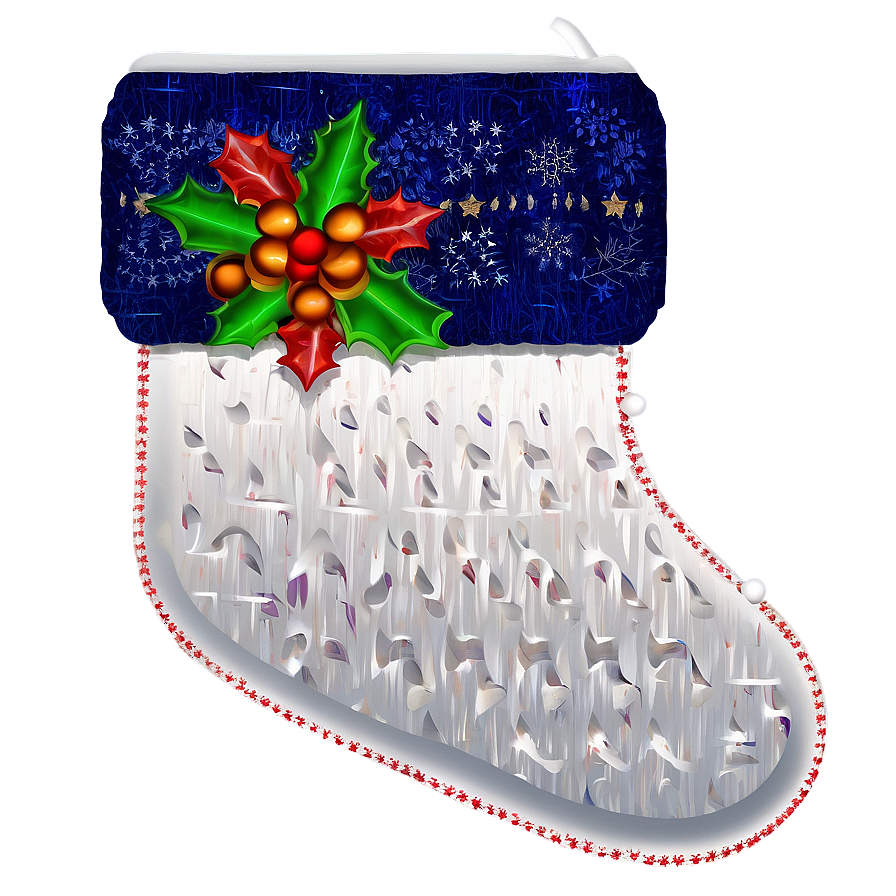 Elegant Christmas Stocking Png Rbt