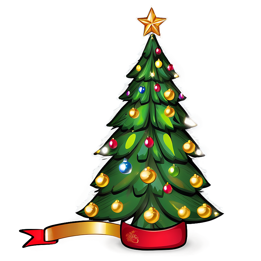 Elegant Christmas Tree PNG exx84 PNG with transparent background
