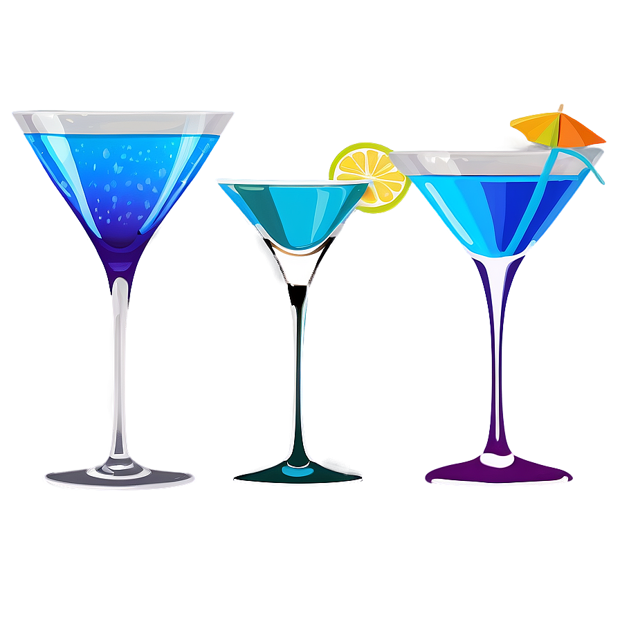 Elegant Cocktail Glasses Png 19