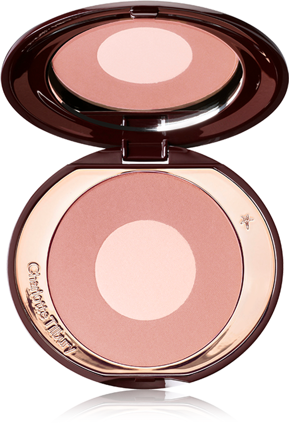 Elegant Compact Blush PNG with transparent background