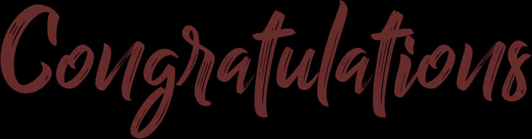 Elegant Congratulations Script PNG with transparent background
