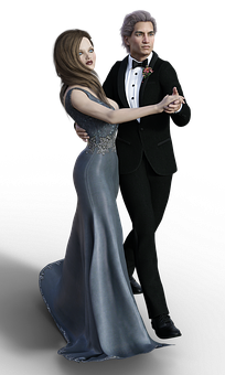 Elegant Couple Dancing