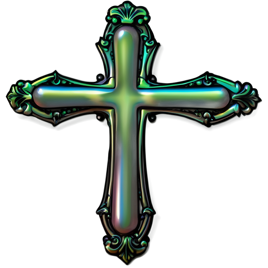 Elegant Cross Outline Png 06122024