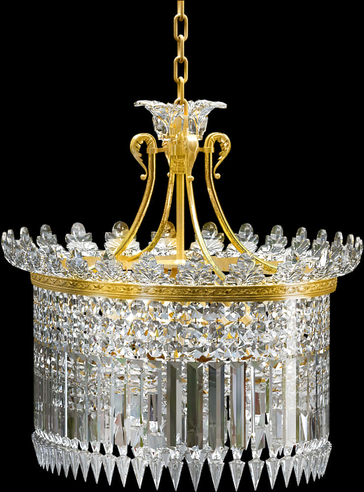 Elegant Crystal Chandelier PNG with transparent background